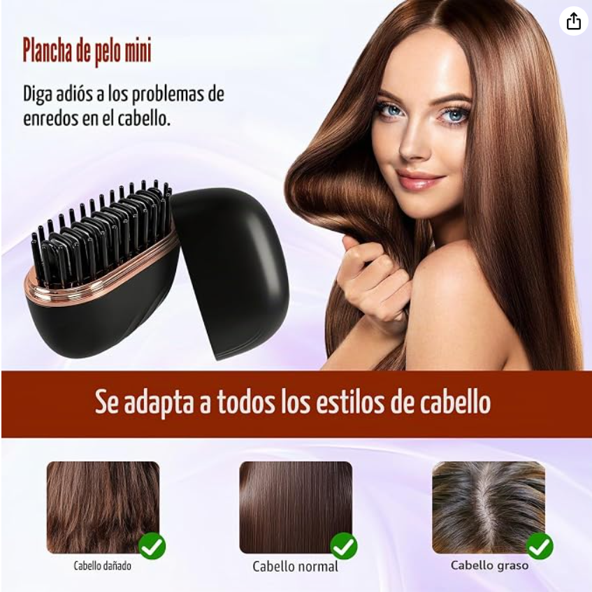 Nuevo mini peine alisador recargable